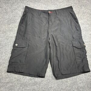 Tony Hawk Cargo Shorts Mens‎ Black Sz.34 Athletic Skater Casual Outdoor